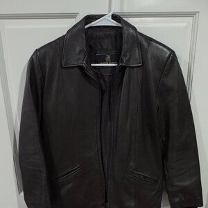 Share FIRENZE Leather Factory Made in It XS Women’s Brown Leather Blazer Jacket